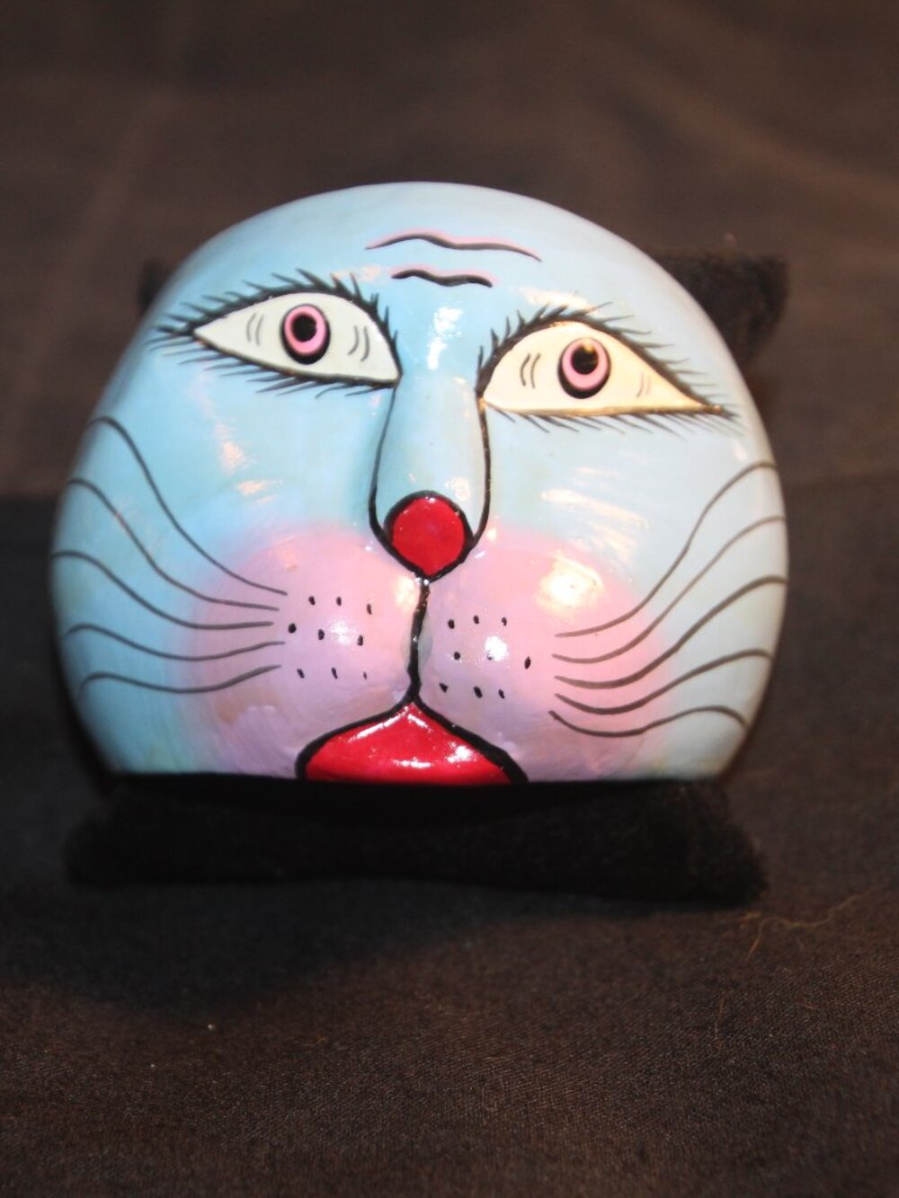 Cat cuff bracelet. Wooden. Colorful. Good condition.